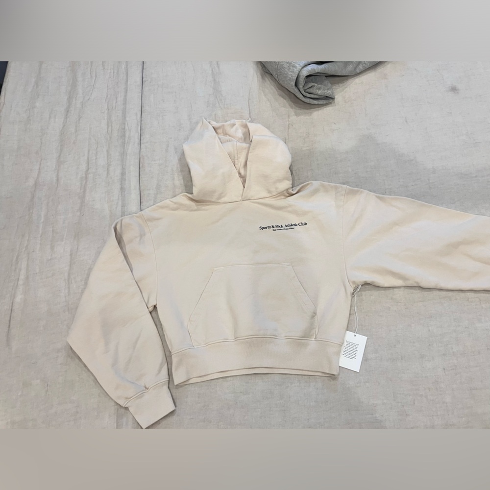 Sporty and Rich cropped hoodie